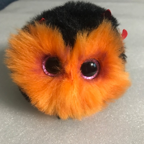 Ty Puffies (Beanie Balls) - WHODINI the 2023 Halloween Orange Owl (3 inch) - Picture 7 of 16